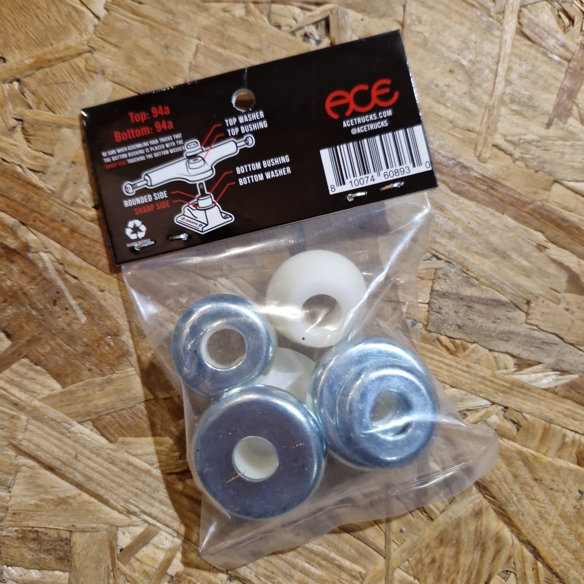 ACE Bushings Low Hard 94A white - Skateboard-Kleinteile - Rollbrett Mission