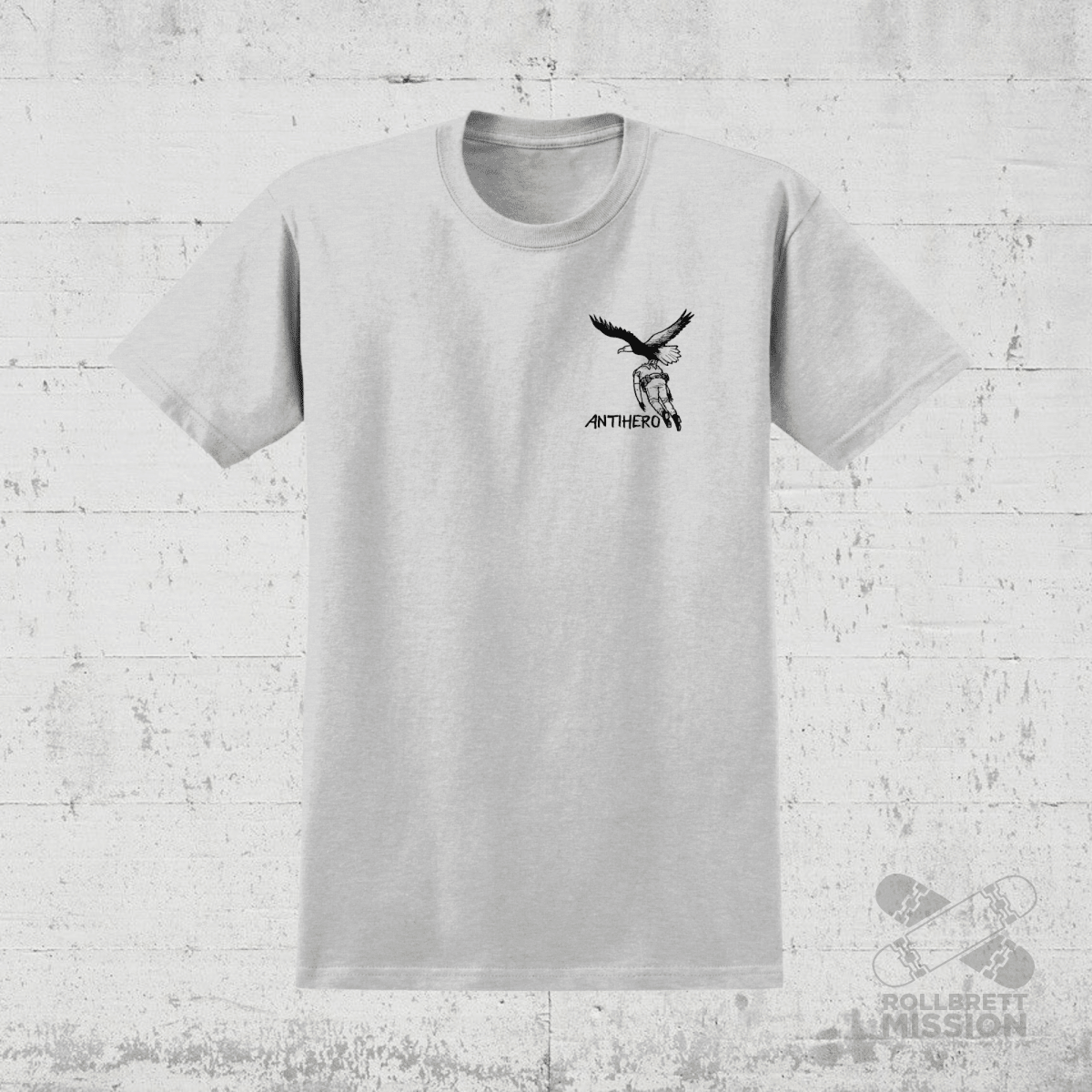 Anti Hero T-Shirt Liberdad Ringspun ash grey - Rollbrett Mission