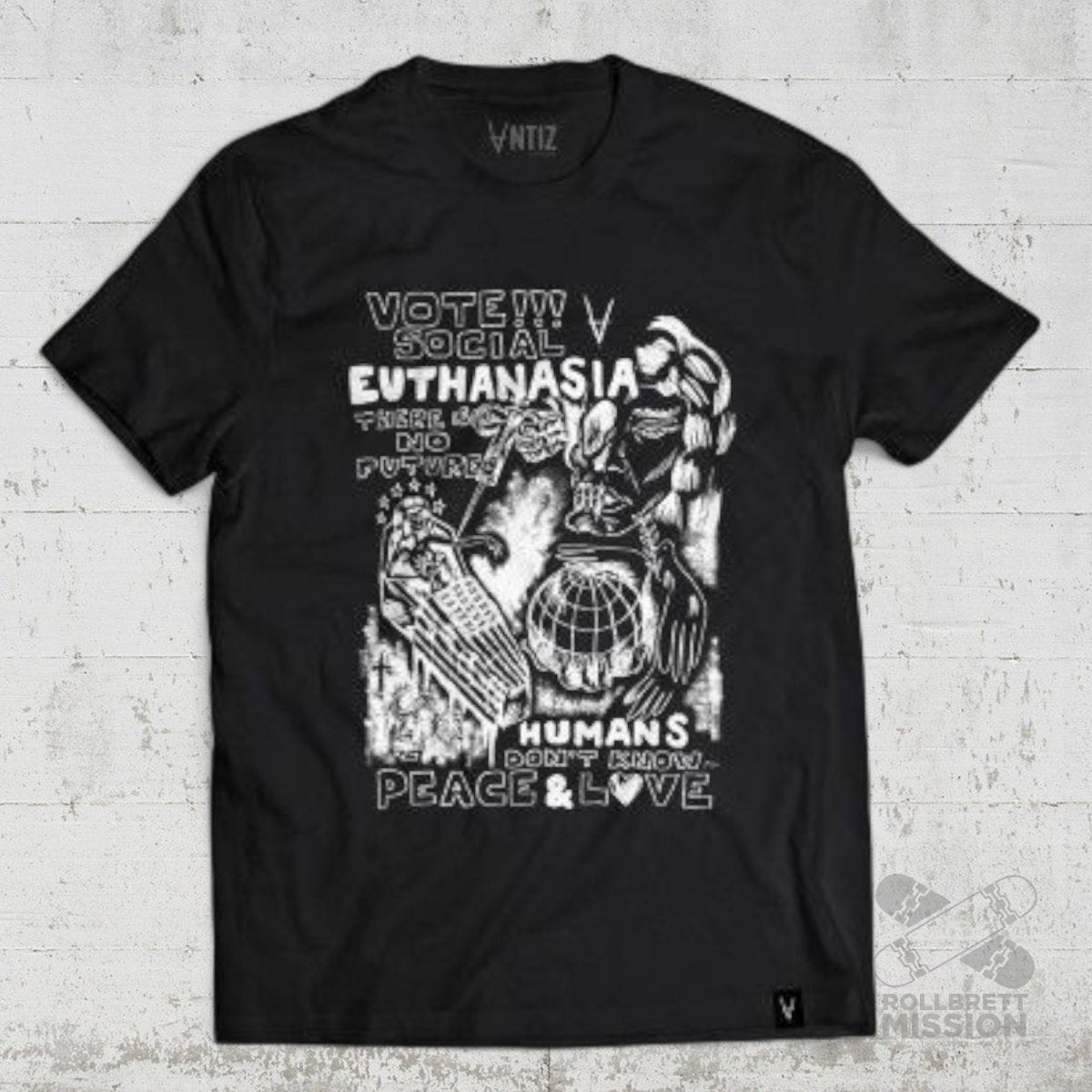 Antiz T-Shirt Society black - Rollbrett Mission