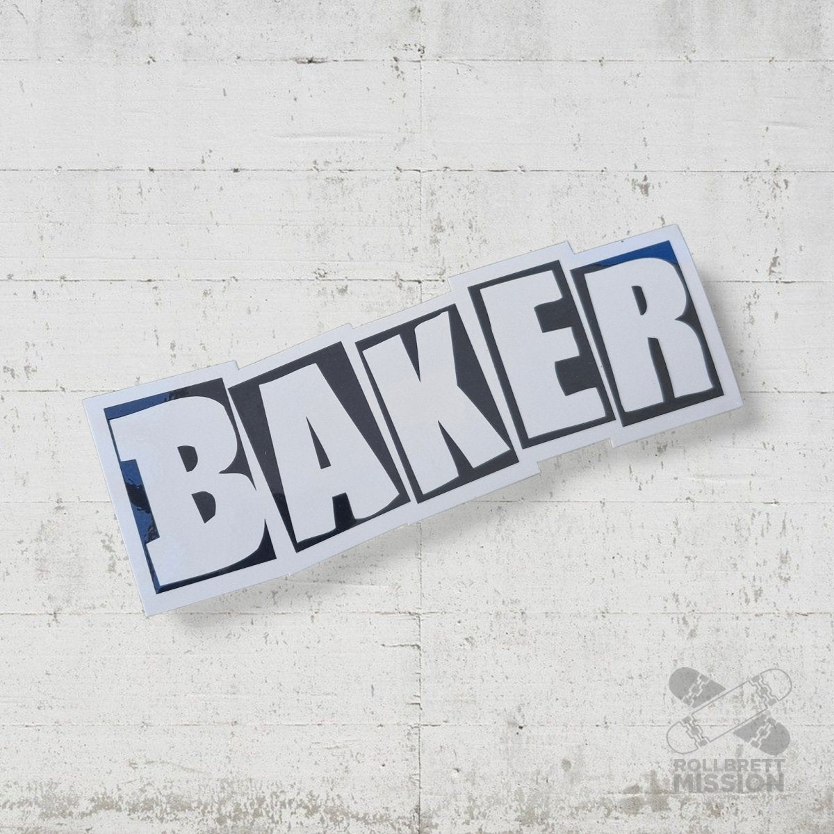 Baker Logo Sticker XL 22cm - Rollbrett Mission