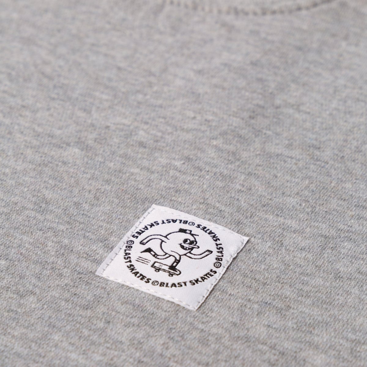 Blast Skates Crew Neck Sweatshirt Round Logo ash grey - Shirts & Tops - Rollbrett Mission