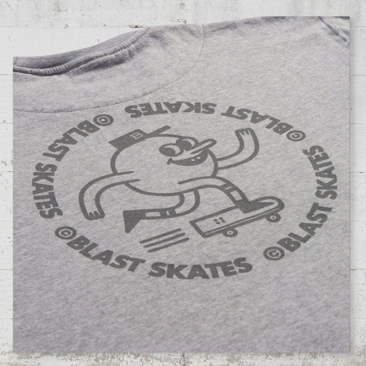 Blast Skates Crew Neck Sweatshirt Round Logo ash grey - Shirts & Tops - Rollbrett Mission