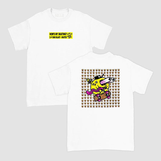 Blast Skates T-Shirt Acid Blaster white - Rollbrett Mission