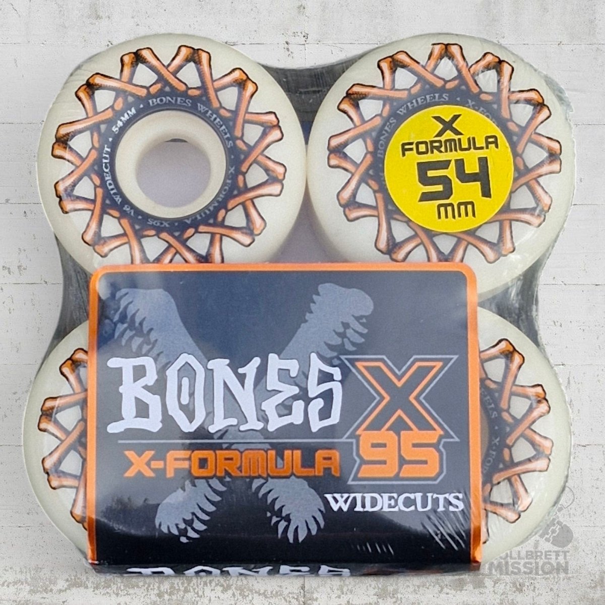 Bones X - Formula 95A 54mm V6 Widecut Wheels - Skateboard - Rollen - Rollbrett Mission