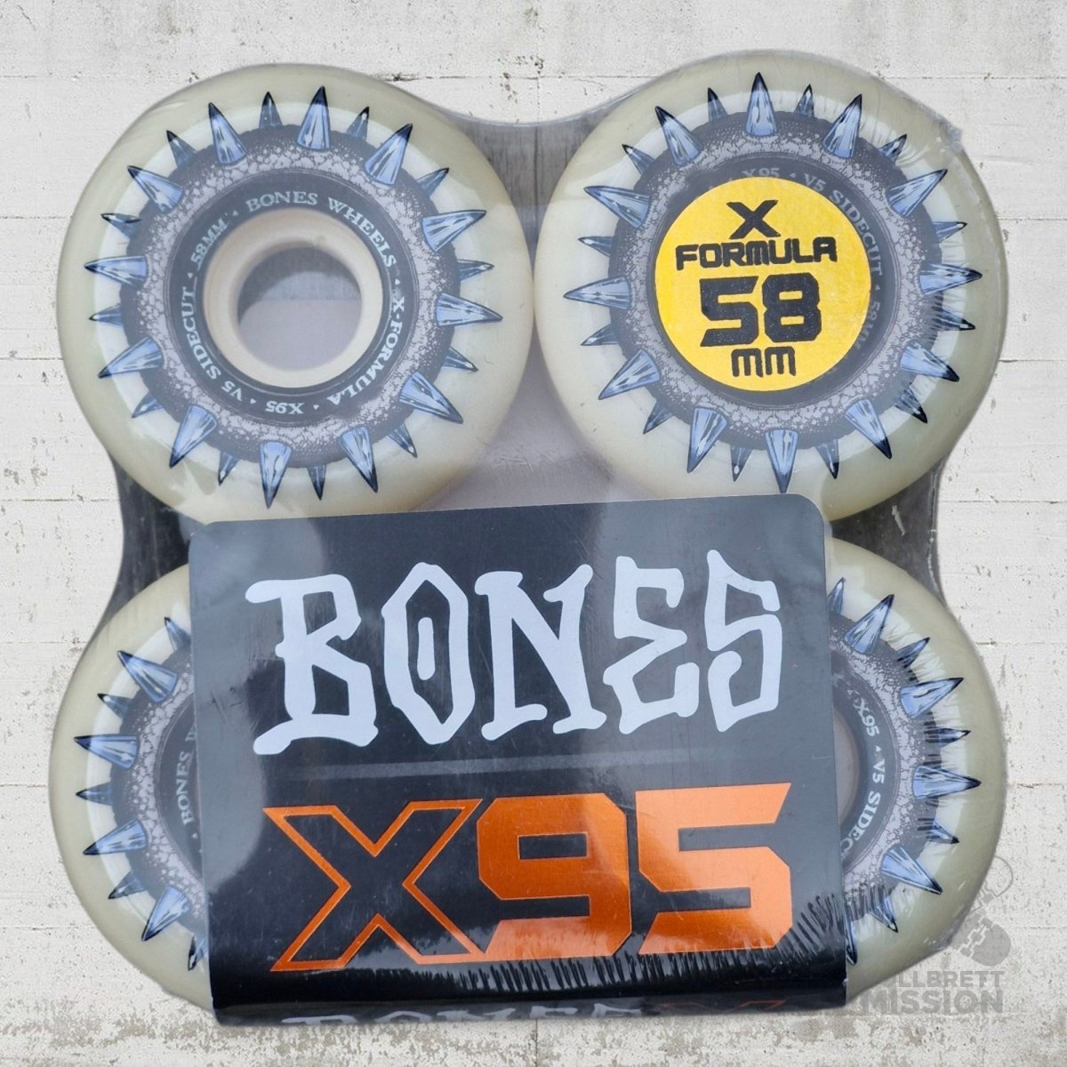Bones X - Formula 95A 58mm Street Cleats V5 Sidecut Wheels - Skateboard - Rollen - Rollbrett Mission