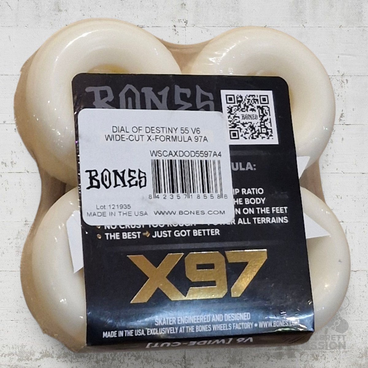 Bones X - Formula 97A 55mm Dial Of Destiny V6 Wide Cut Wheels - Skateboard - Rollen - Rollbrett Mission