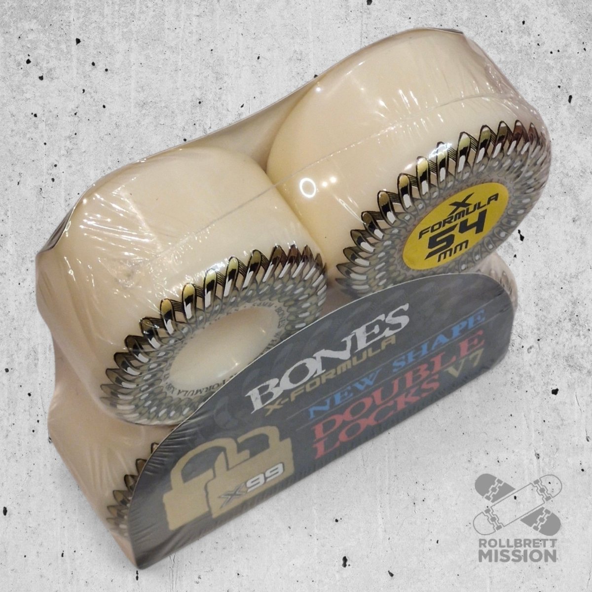 Bones X - Formula 99A 54mm Double Lock V7 Shape Wheels - Skateboard - Rollen - Rollbrett Mission