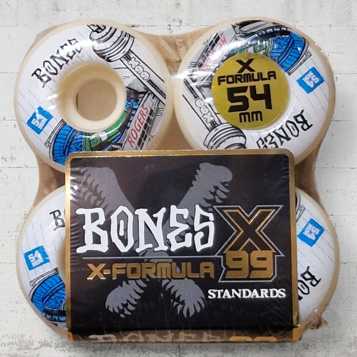Bones X - Formula 99A 54mm V1 TJ Rogers Centre Wheels - Skateboard - Rollen - Rollbrett Mission