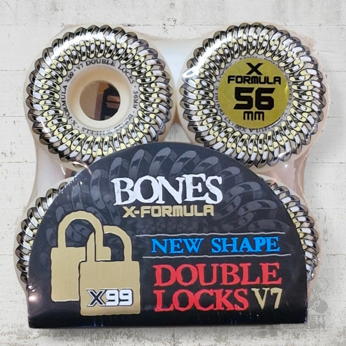 Bones X - Formula 99A 56mm Double Lock V7 Shape Wheels - Skateboard - Rollen - Rollbrett Mission