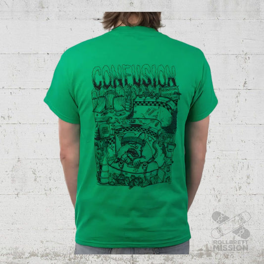 Confusion Magazine T-Shirt Backyard DIY green - Rollbrett Mission