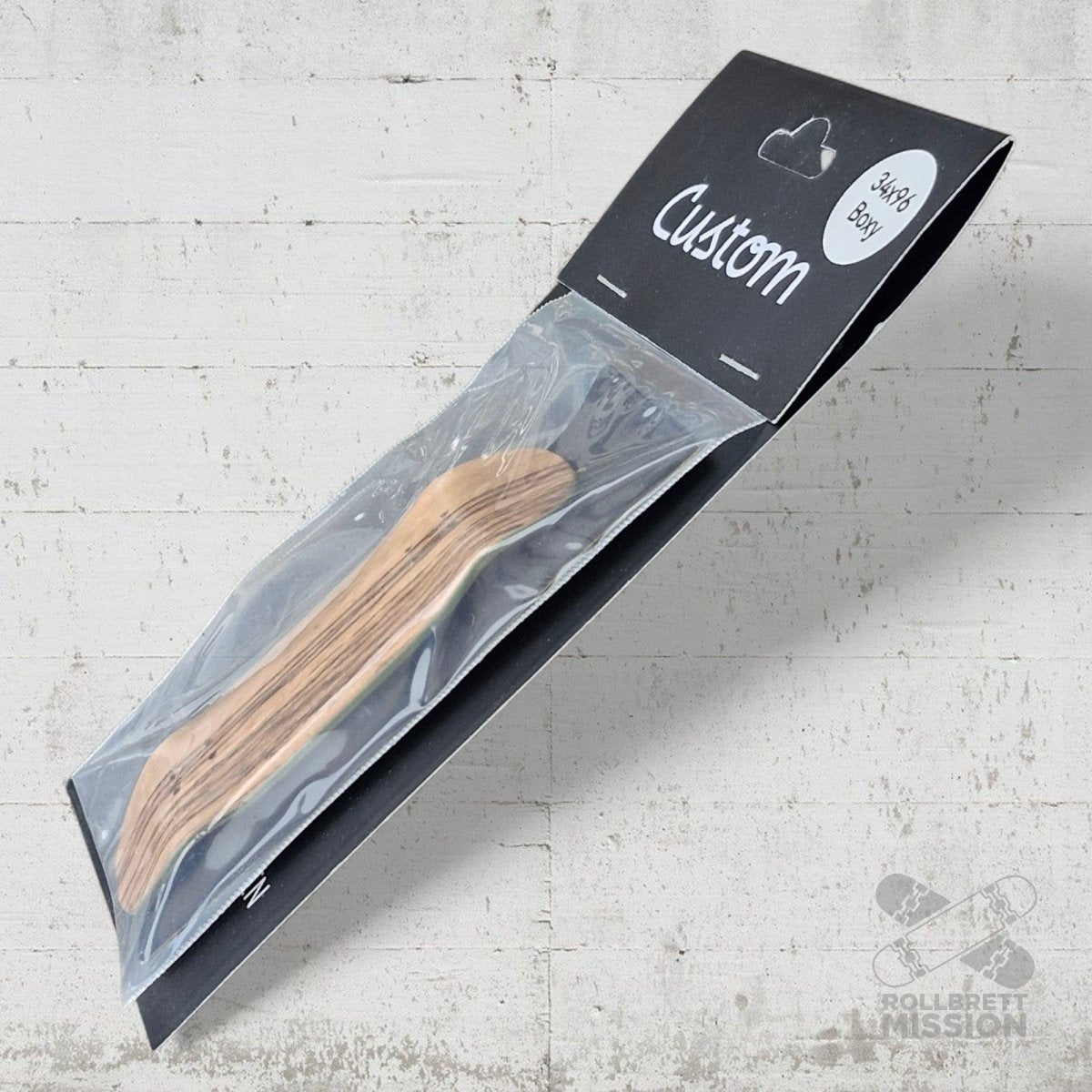 Custom Fingerboard Deck Boxy Shape 34mm golden brown - Fingerboard - Rollbrett Mission