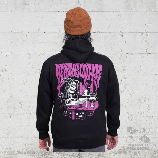 Death By Coffee Hoodie Coffee Secrets black - Rollbrett Mission