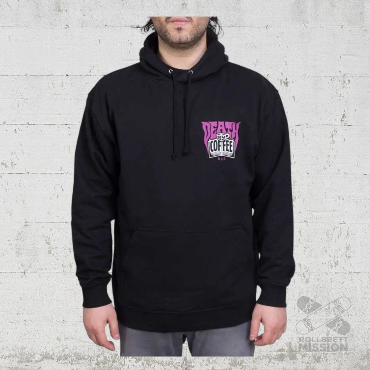 Death By Coffee Hoodie Coffee Secrets black - Rollbrett Mission