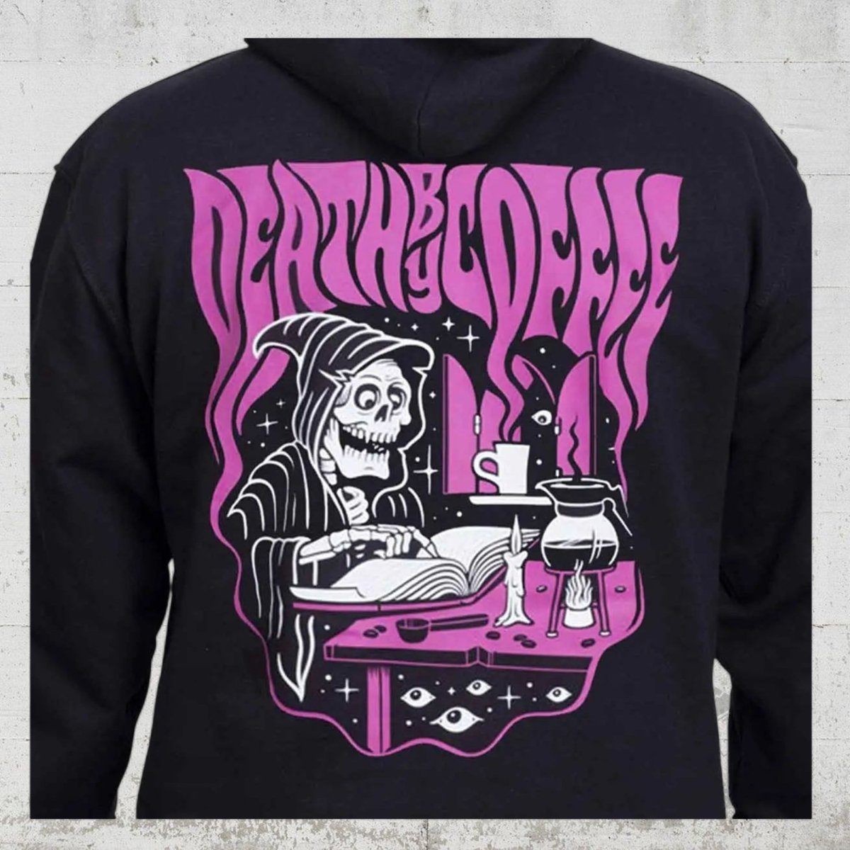 Death By Coffee Hoodie Coffee Secrets black - Rollbrett Mission