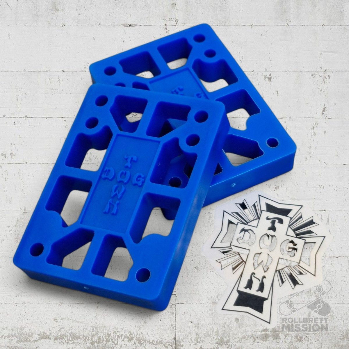 Dogtown Riser Pads 1/2" blue - Rollbrett Mission