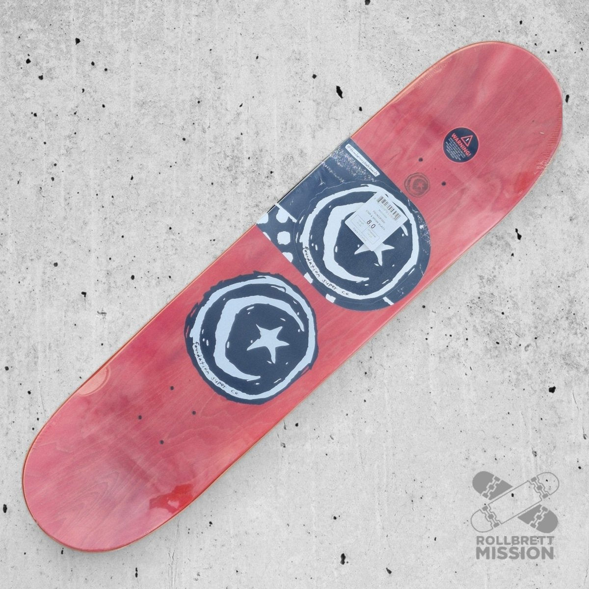 Foundation Star & Moon 8.0" Deck - Skateboard - Decks - Rollbrett Mission