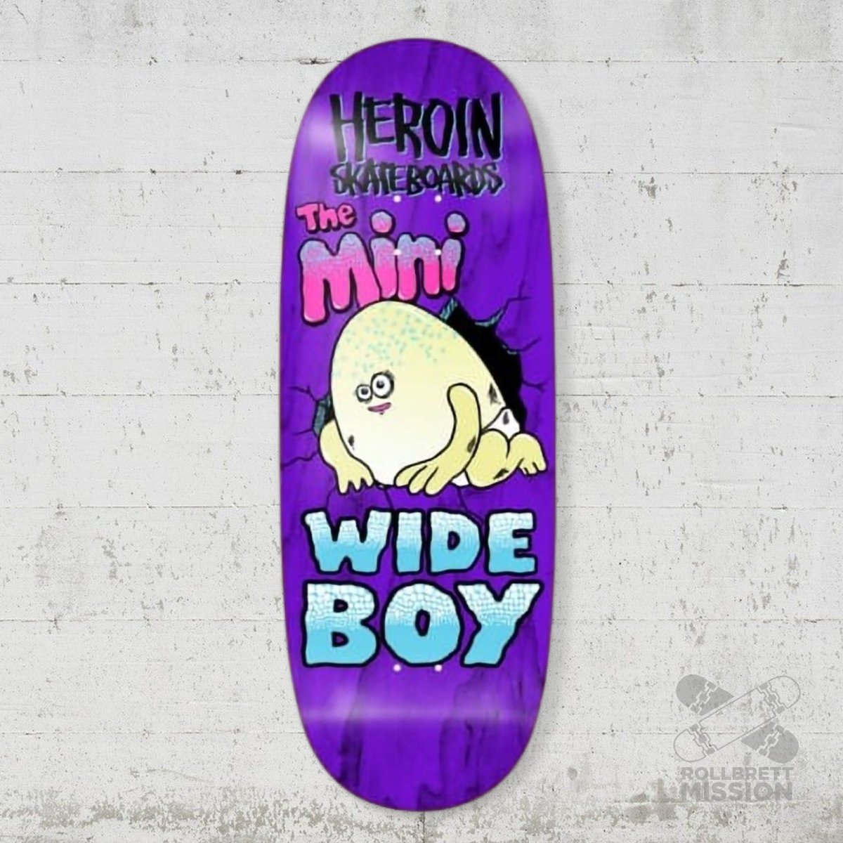 Heroin Skateboards Mini Wide Boy 10.5 Deck - Skateboard - Decks - Rollbrett Mission
