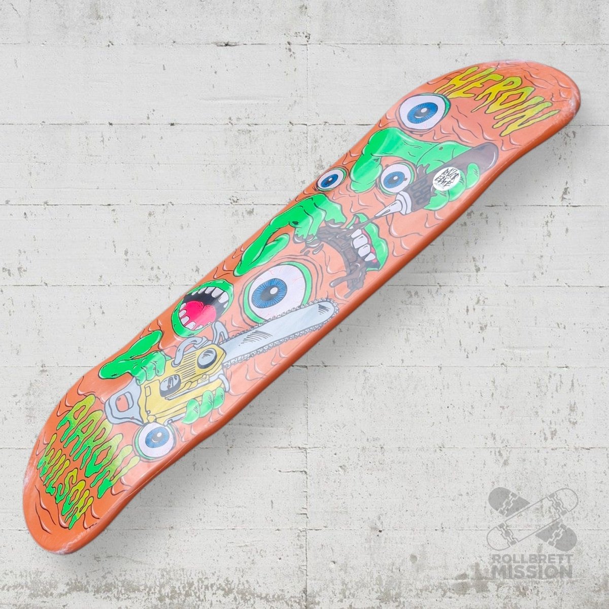 Heroin Skateboards Mutate Or Die Aaron Wilson AW 8.5 Deck - Skateboard - Decks - Rollbrett Mission