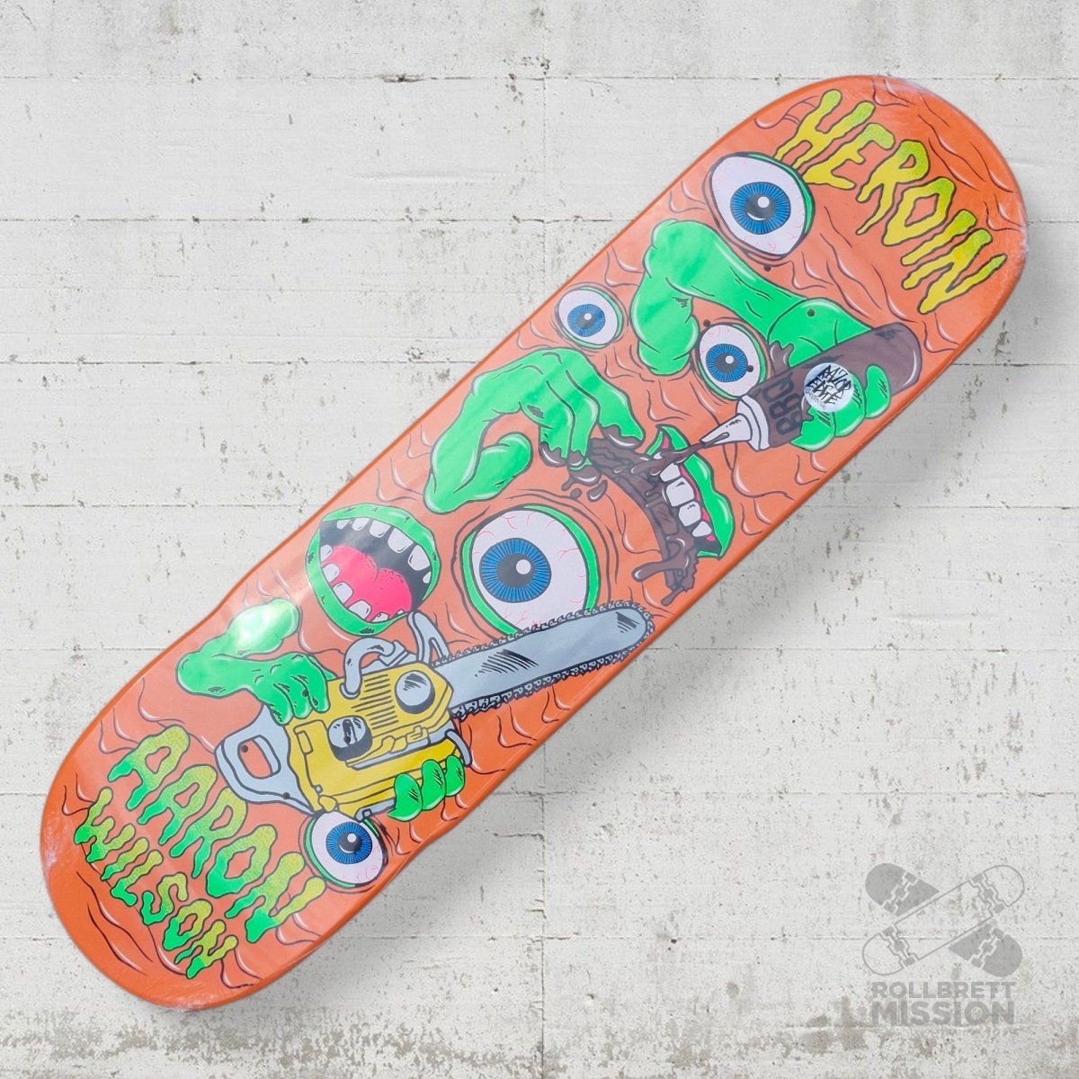 Heroin Skateboards Mutate Or Die Aaron Wilson AW 8.5 Deck - Skateboard - Decks - Rollbrett Mission
