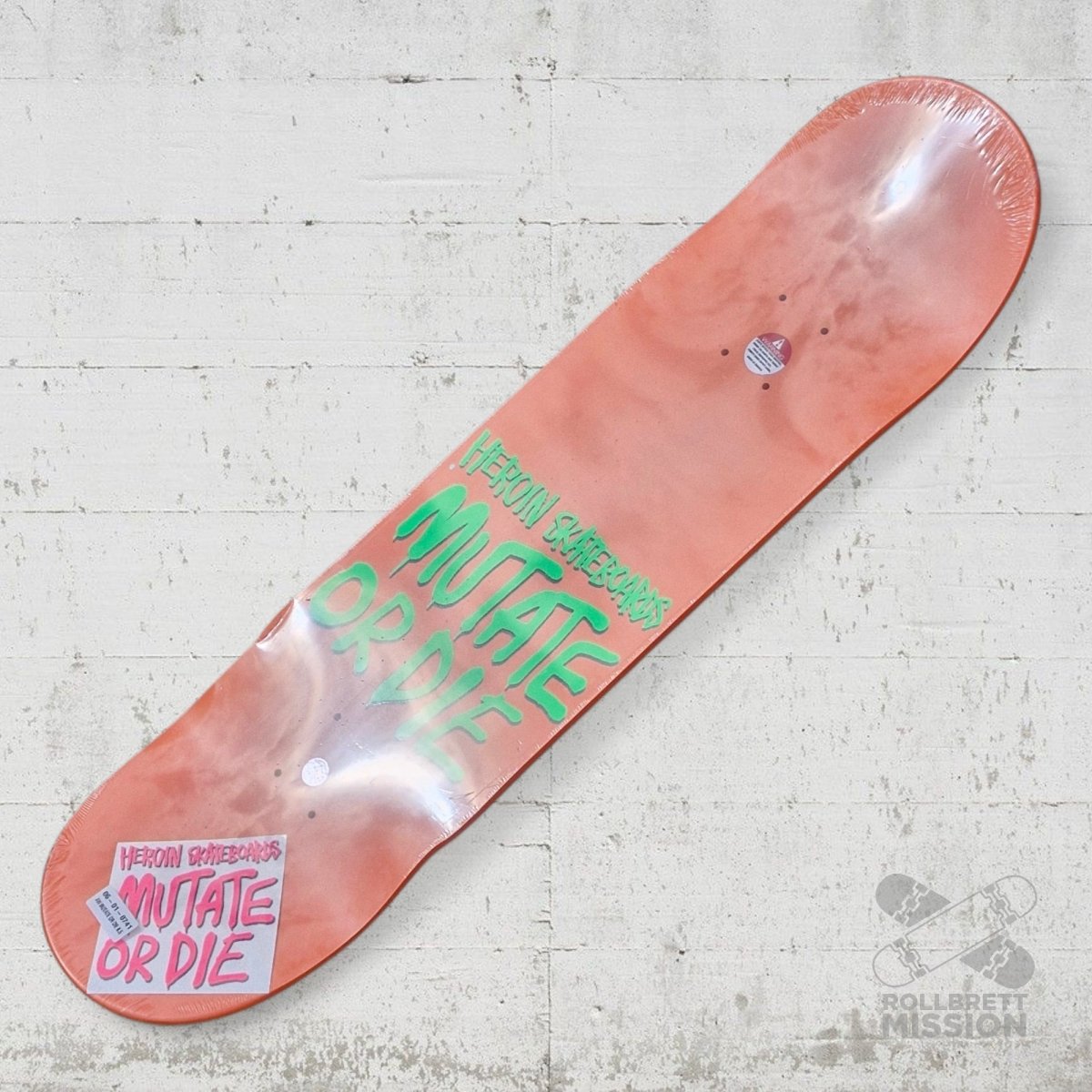 Heroin Skateboards Mutate Or Die Aaron Wilson AW 8.5 Deck - Skateboard - Decks - Rollbrett Mission