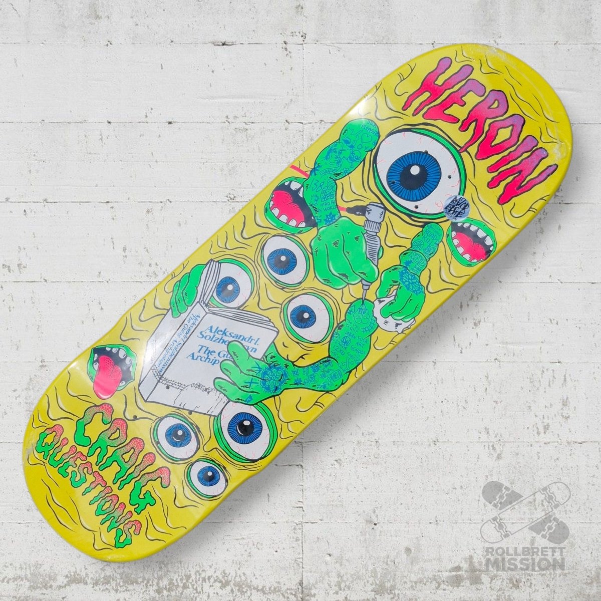 Heroin Skateboards Mutate Or Die Craig CQ 10.0 Deck - Skateboard - Decks - Rollbrett Mission