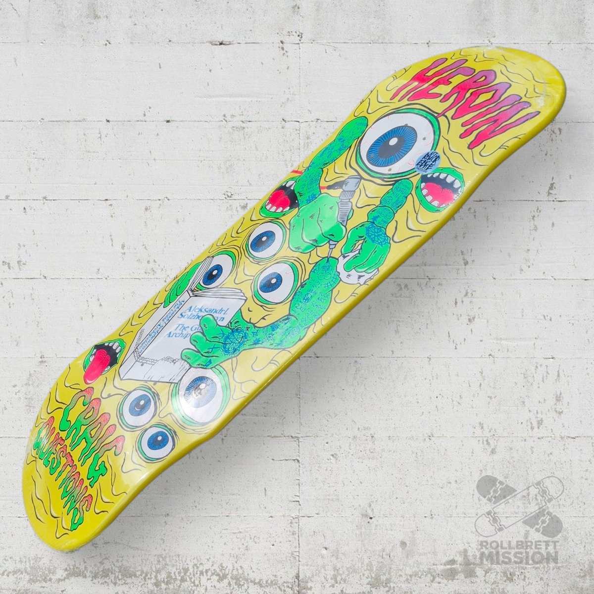 Heroin Skateboards Mutate Or Die Craig CQ 10.0 Deck - Skateboard - Decks - Rollbrett Mission