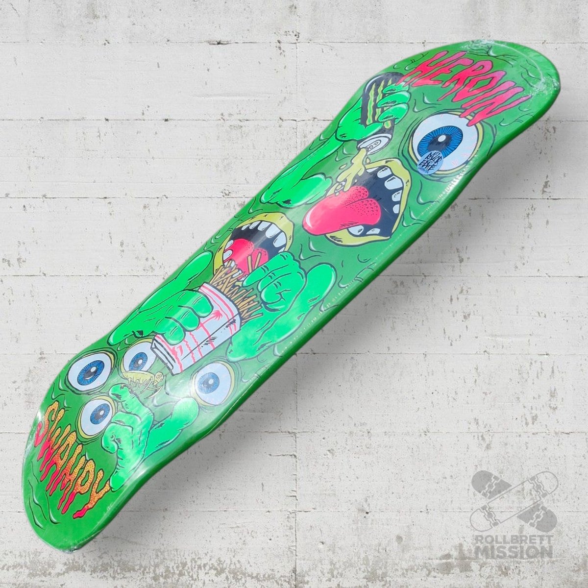 Heroin Skateboards Mutate Or Die Swampy 10.2 Deck - Skateboard - Decks - Rollbrett Mission