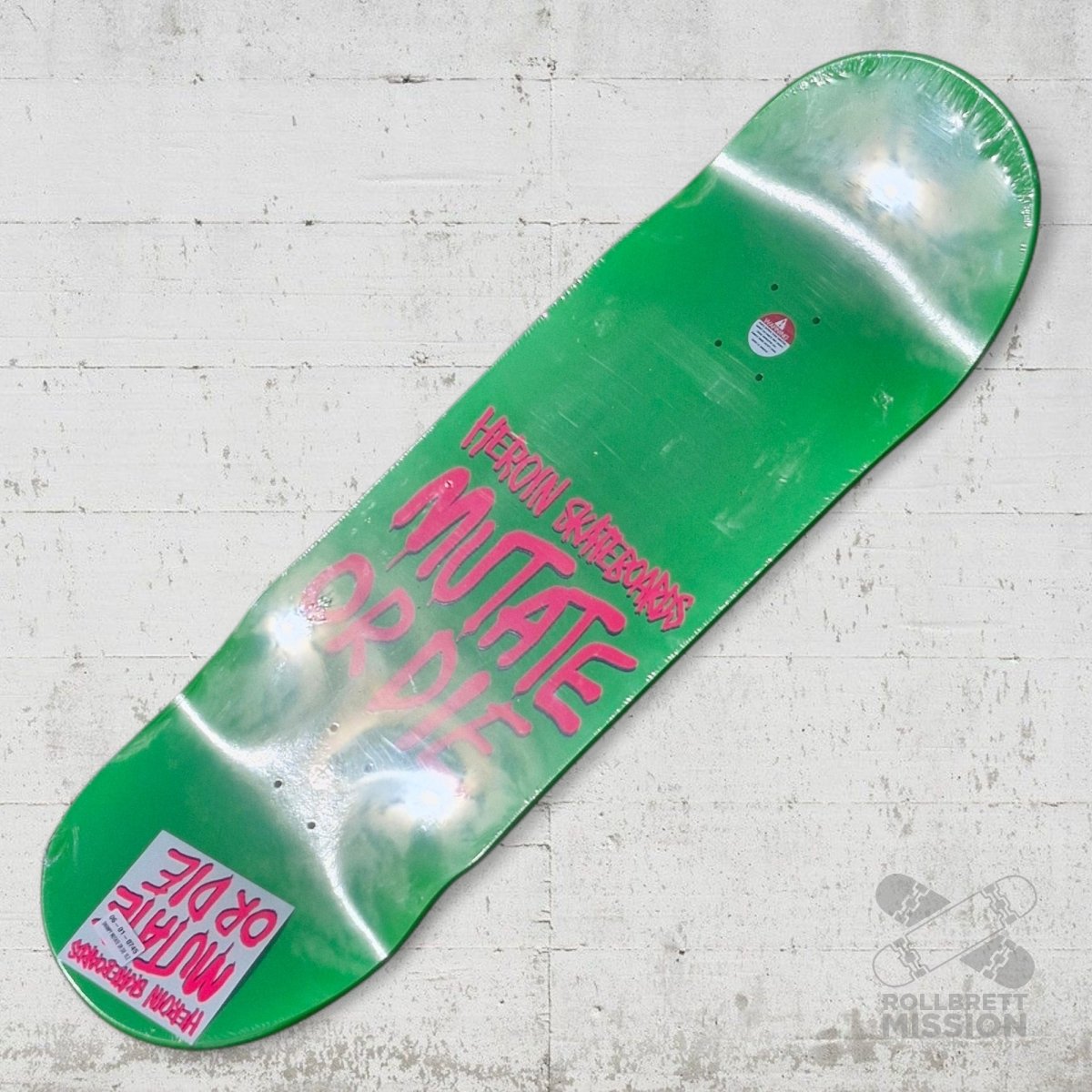 Heroin Skateboards Mutate Or Die Swampy 10.2 Deck - Skateboard - Decks - Rollbrett Mission