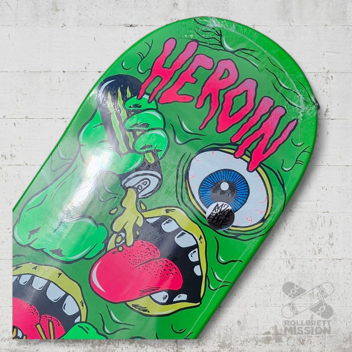 Heroin Skateboards Mutate Or Die Swampy 10.2 Deck - Skateboard - Decks - Rollbrett Mission