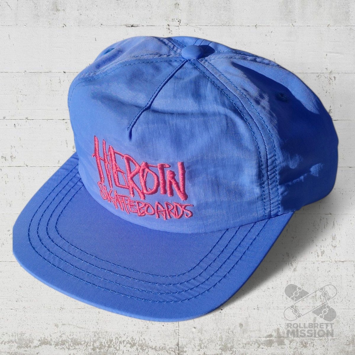 Heroin Skateboards Snapback Script Nylon blue pink - Kopfbekleidung & - tücher - Rollbrett Mission