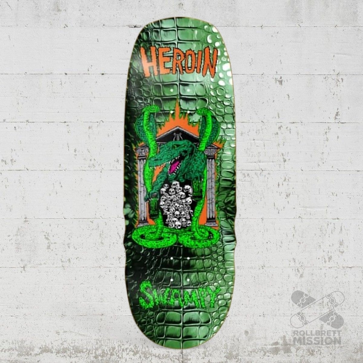 Heroin Skateboards Swampy Knock Off 10.6 Deck - Skateboard - Decks - Rollbrett Mission