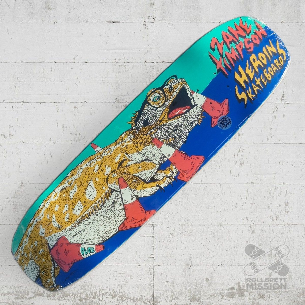 Heroin Skateboards Zane Timpson Double Shovel Sym 9.0 Deck - Skateboard - Decks - Rollbrett Mission
