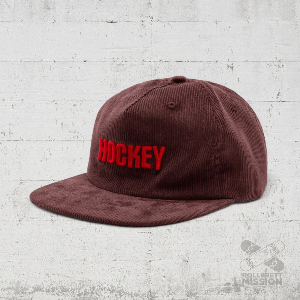 Hockey Snapback Cap Corduroy brown - Kopfbekleidung & - tücher - Rollbrett Mission