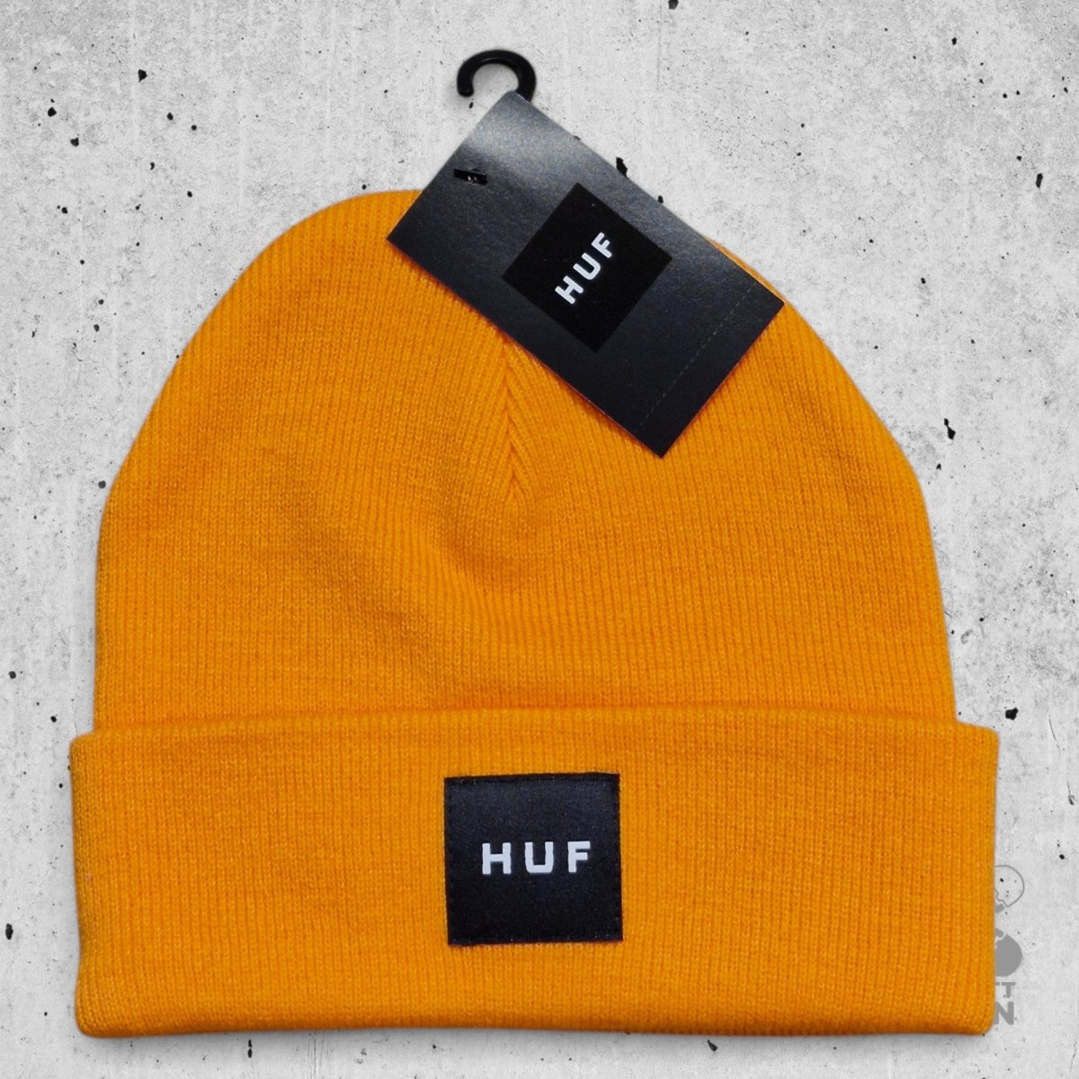Huf Beanie Box Logo orange - Kopfbekleidung & - tücher - Rollbrett Mission