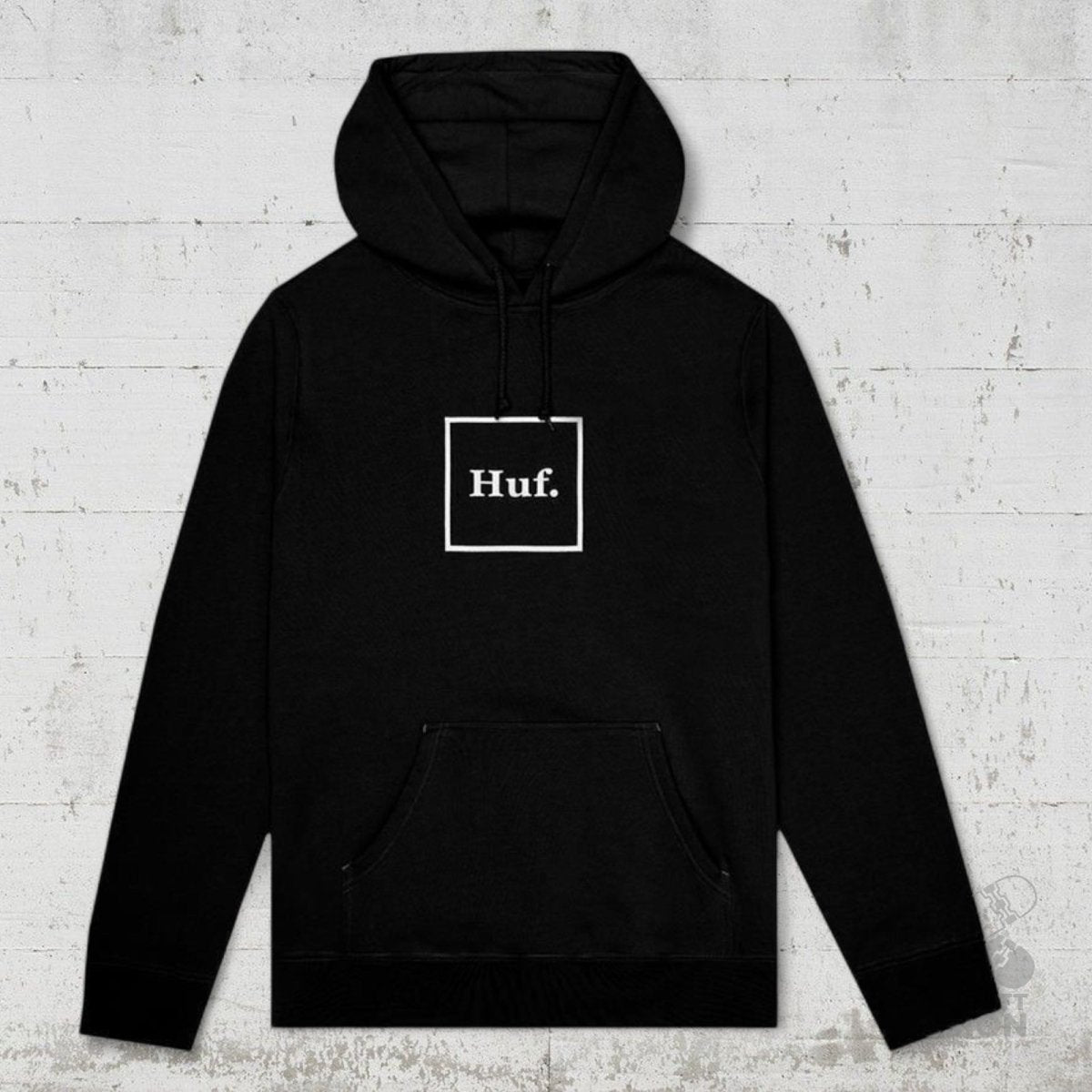 HUF Hoodie Essentials Box Logo black - Shirts & Tops - Rollbrett Mission