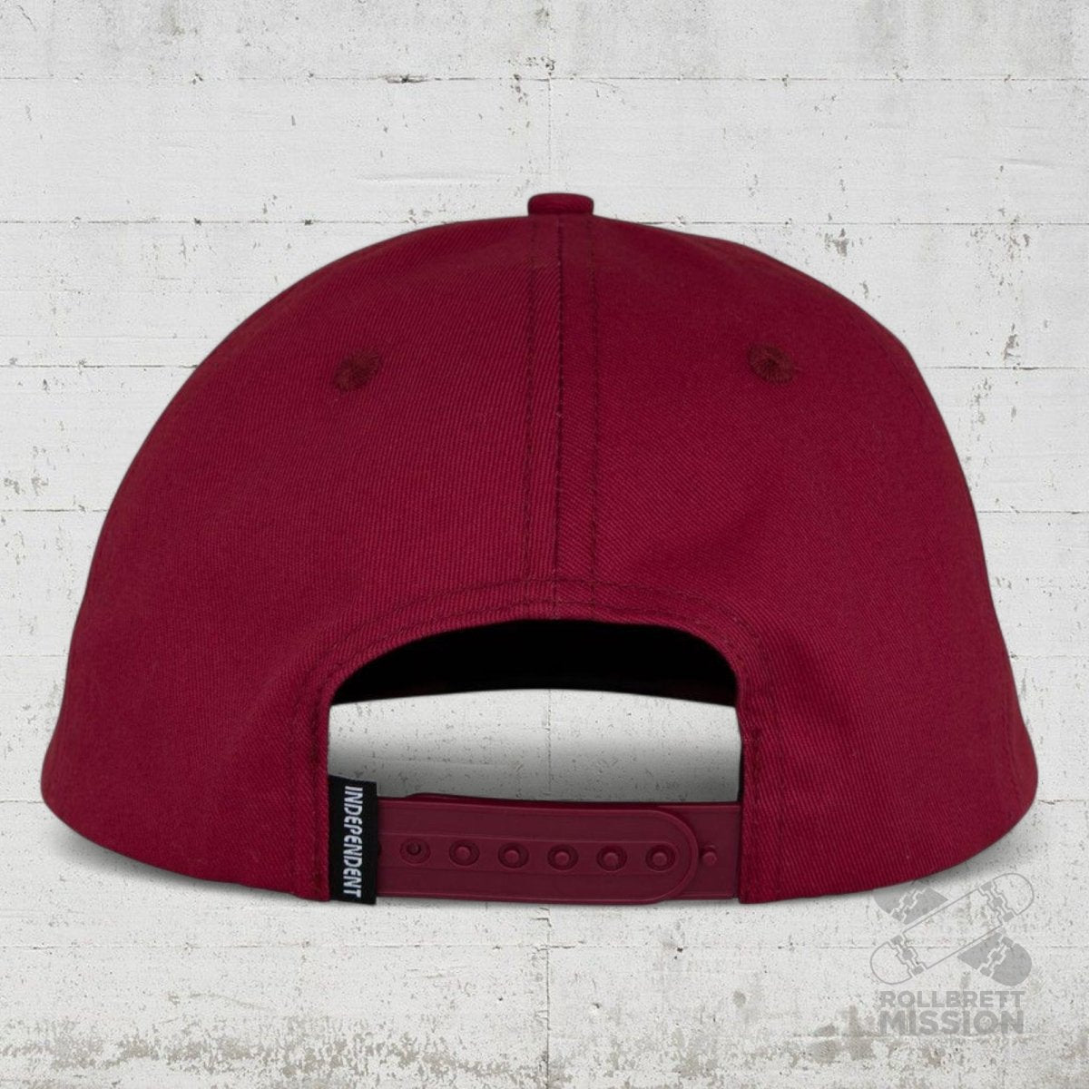 Independent Bar Logo Unstructured Cap burgundy - Kopfbekleidung & - tücher - Rollbrett Mission
