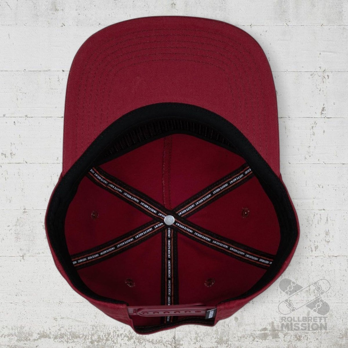 Independent Bar Logo Unstructured Cap burgundy - Kopfbekleidung & - tücher - Rollbrett Mission