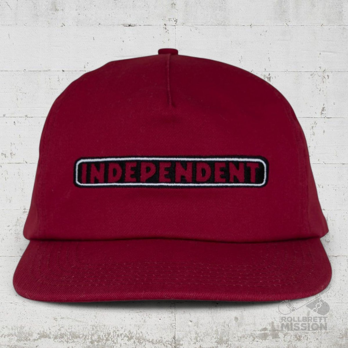 Independent Bar Logo Unstructured Cap burgundy - Kopfbekleidung & - tücher - Rollbrett Mission