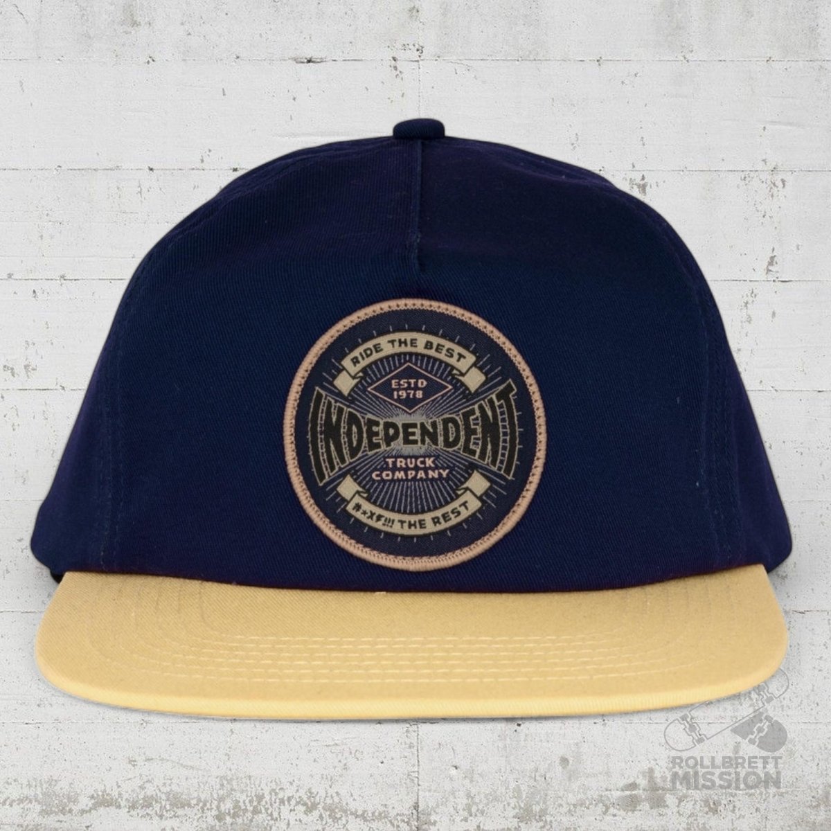 Independent Established 78 Unstructured Cap blue cream - Kopfbekleidung & - tücher - Rollbrett Mission