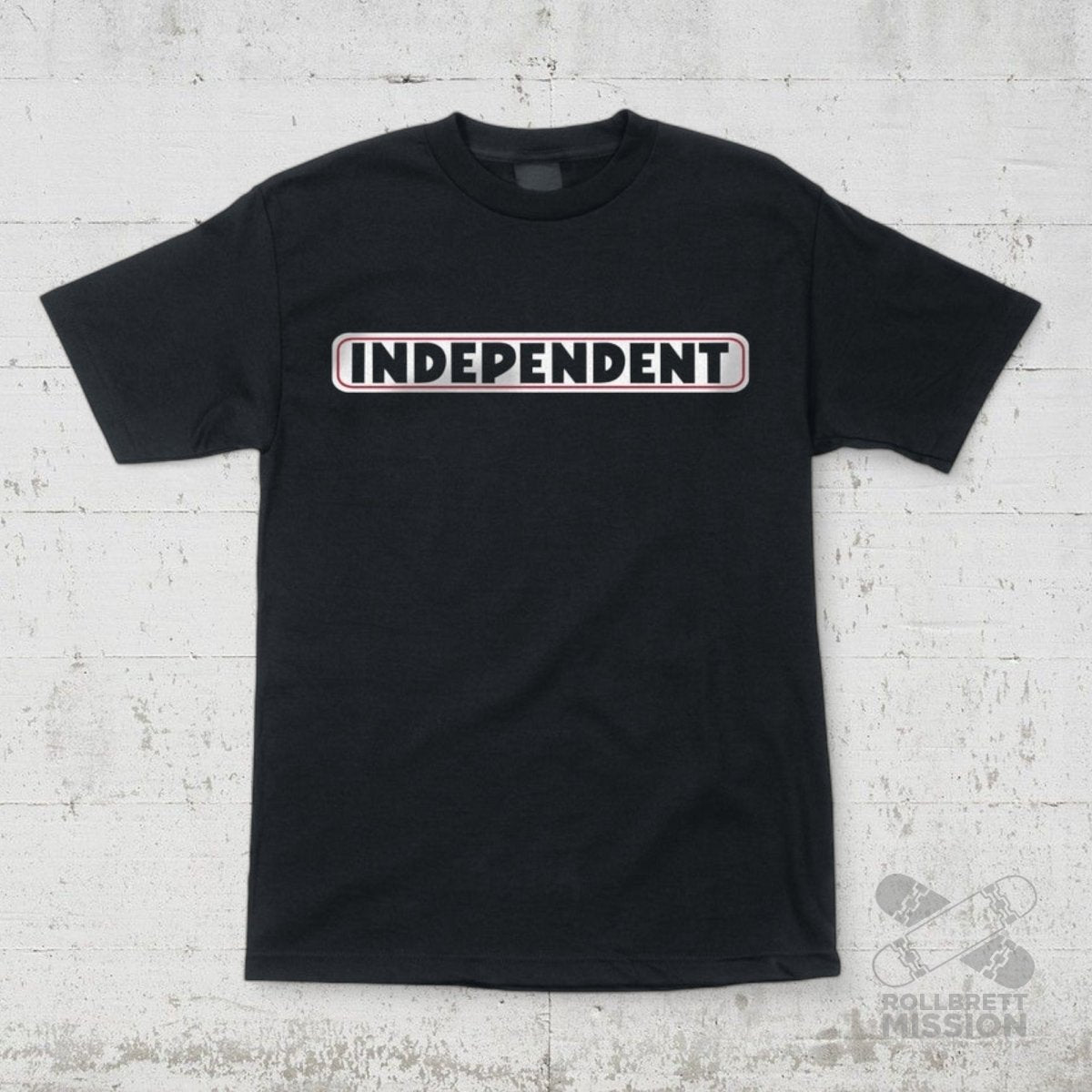 Independent T-Shirt Bar Logo black - Rollbrett Mission