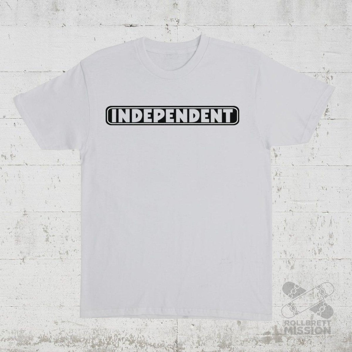 Independent T-Shirt Bar Logo Heavyweight grey - Rollbrett Mission