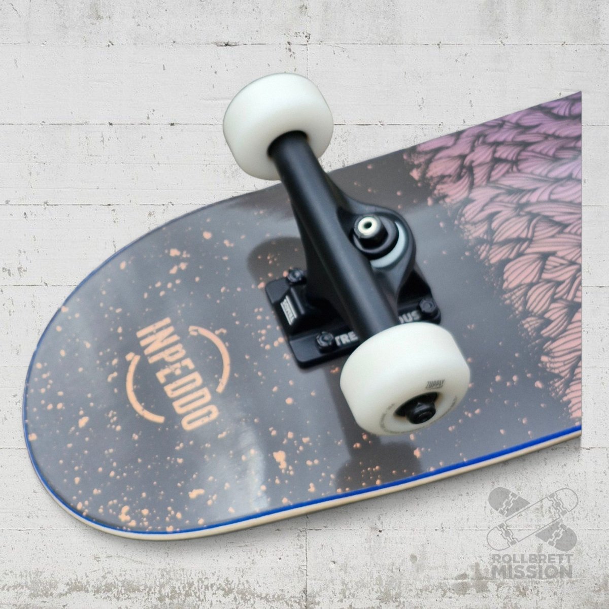 Inpeddo Feather Short & Wide 7.75" Kids Complete Skateboard - Skateboards - Rollbrett Mission