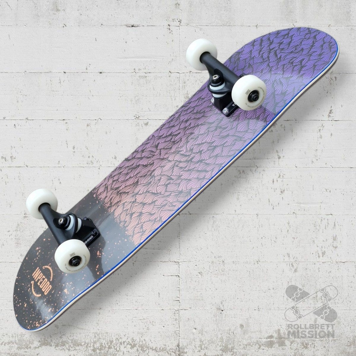 Inpeddo Feather Short & Wide 7.75" Kids Complete Skateboard - Skateboards - Rollbrett Mission