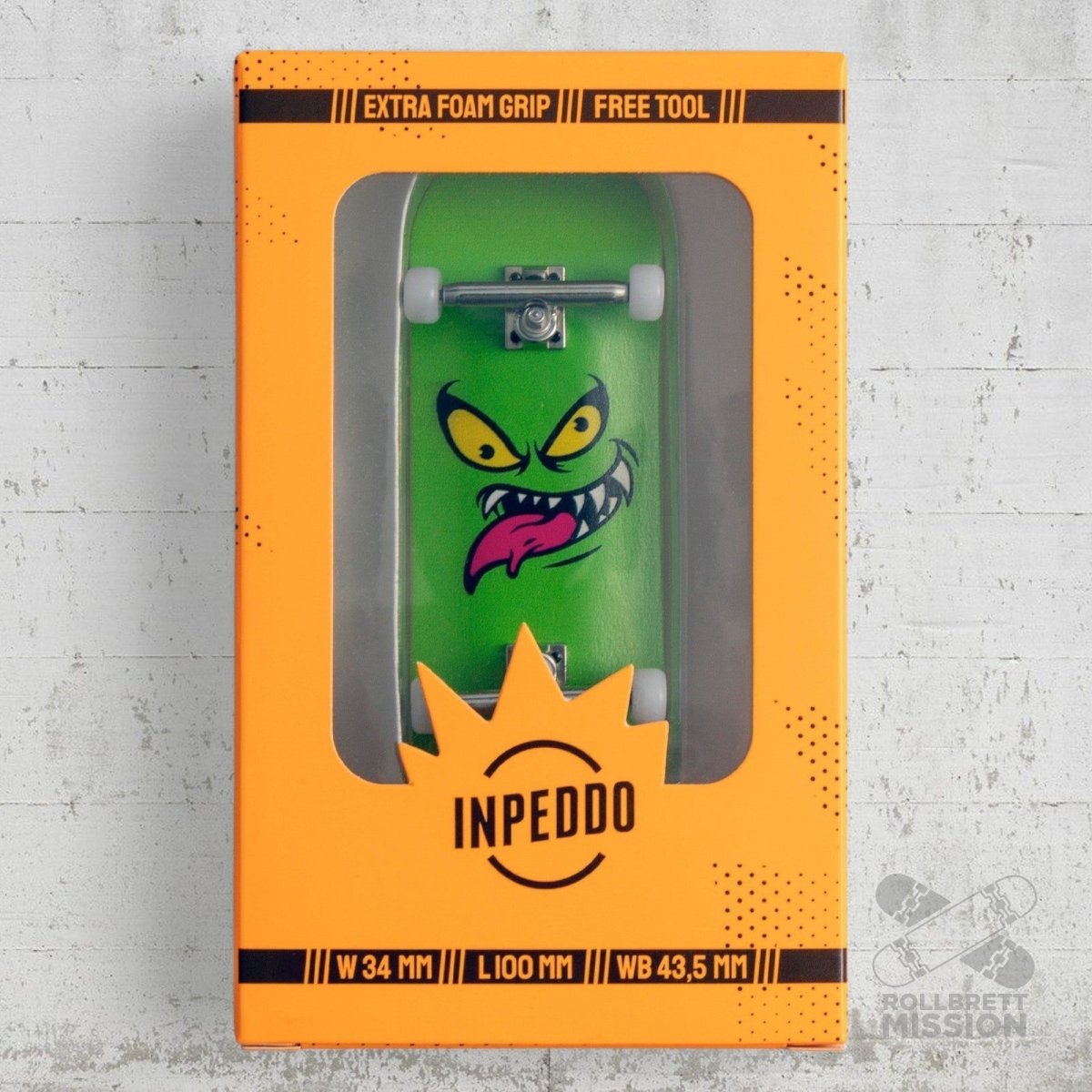 Inpeddo Fingerboard Gen3 Green Monster 34mm - Fingerboard - Rollbrett Mission