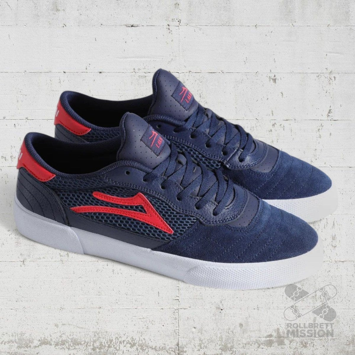 Lakai Footwear Cambridge Skateshoe navy red suede - Skateboard - Schuhe - Rollbrett Mission