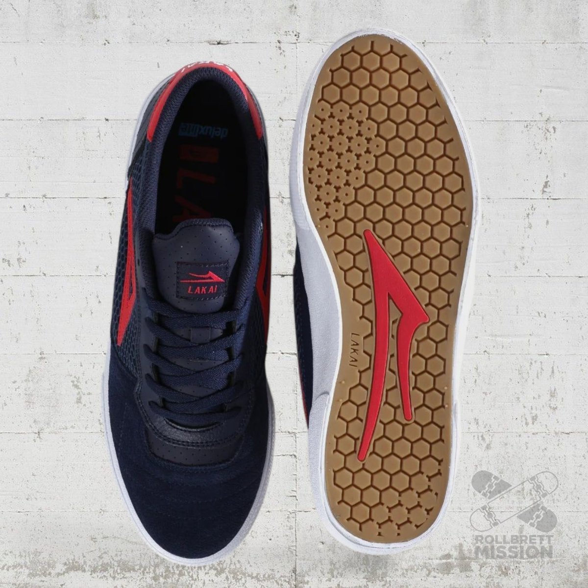 Lakai Footwear Cambridge Skateshoe navy red suede - Skateboard - Schuhe - Rollbrett Mission