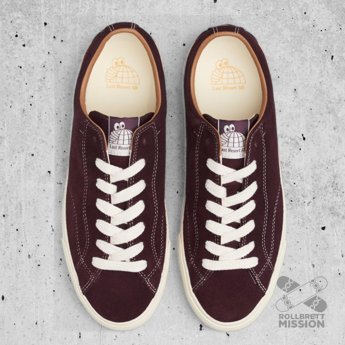 Last Resort AB VM003 Lo Suede fig red white Skateshoe - Skateboard - Schuhe - Rollbrett Mission