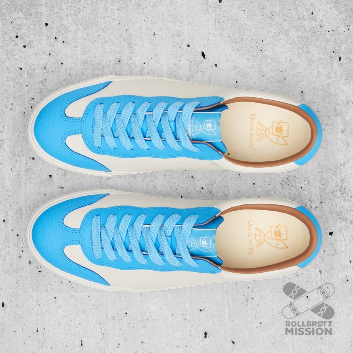 Last Resort AB VM004 Milic Leather light blue white Skateshoe - Skateboard - Schuhe - Rollbrett Mission