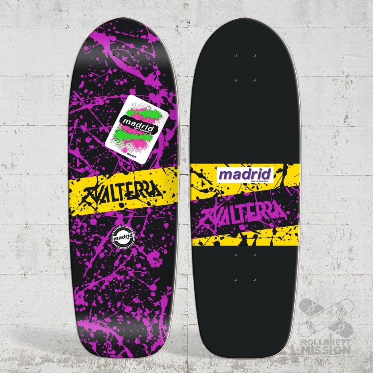 Madrid x Valterra 40th Anniversary 9.5" Old School Deck purple - black - Skateboard - Decks - Rollbrett Mission