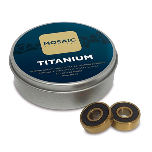 Mosaic Bearings Titanium 1 Abec 7 Gold Black Kugellager - Skateboard-Kleinteile - Rollbrett Mission
